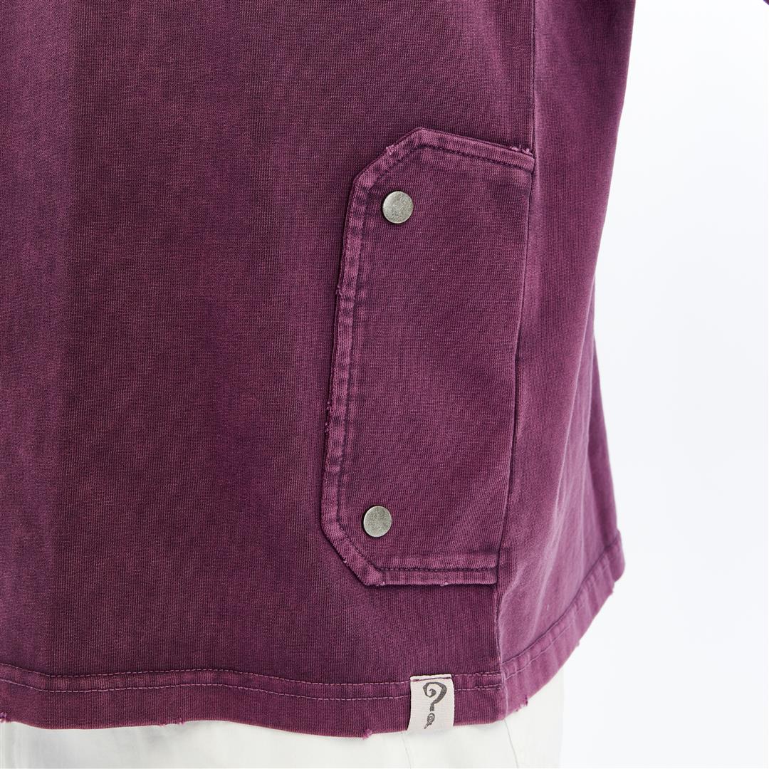Acid Washed Relaxed Baggy Heavweight  Rivited  Cotton  T-shirt