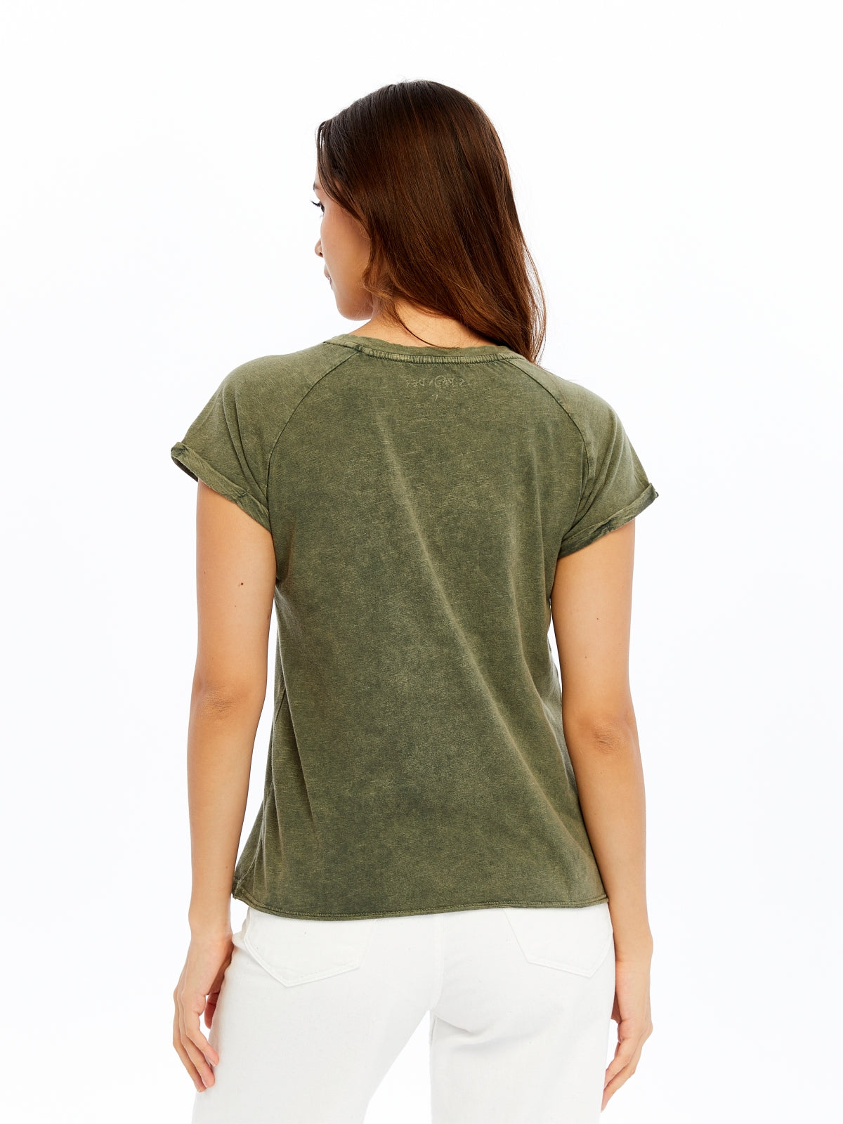 Acid Washed Camden Town Typographic Cotton Women T-shirt