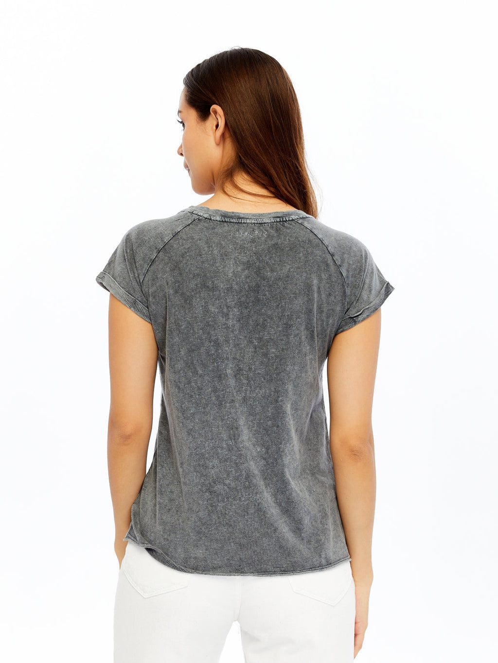 Stone Washed Jelly Fish Mushroom  Cotton Women T-shirt