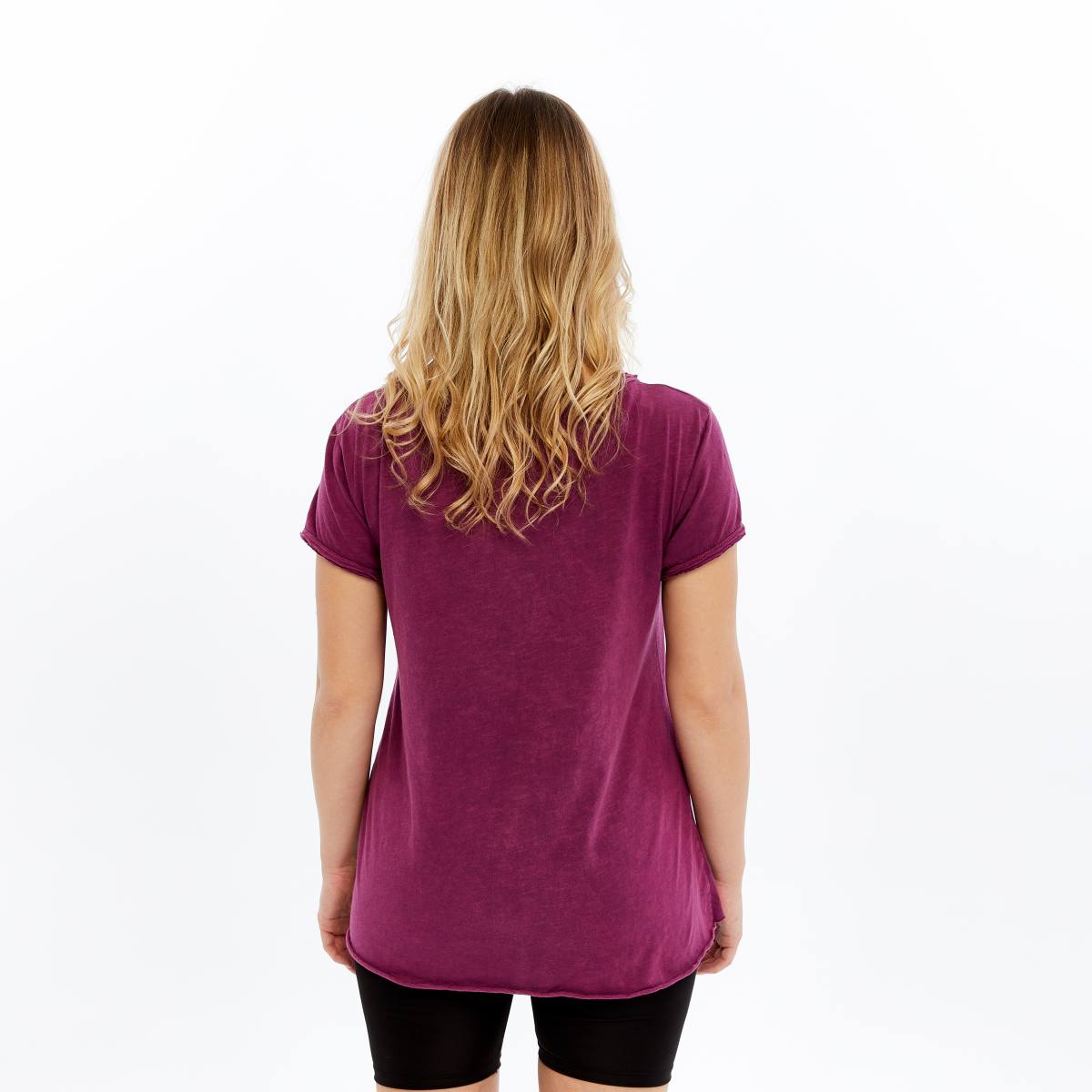 Stone Washed Jelly Fish Mushroom Print Women's Top
