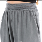 ELASTANE WAIST TAPERED LEG COTTON  TROUSER