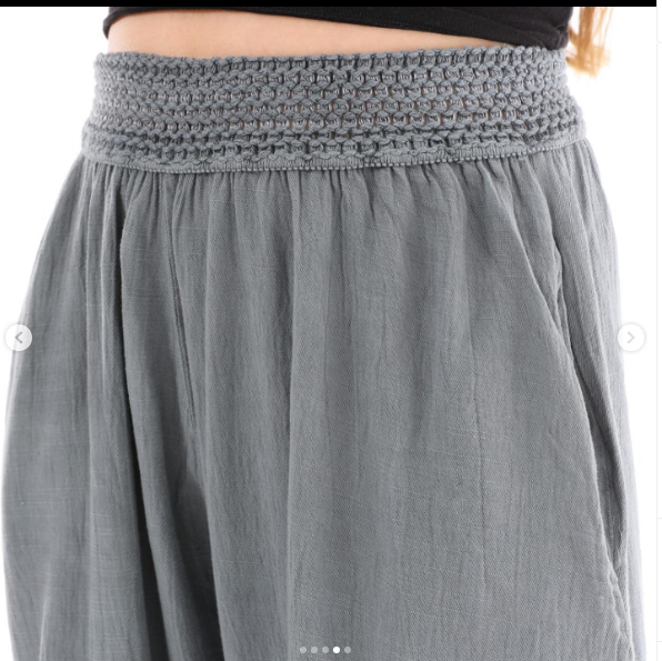 ELASTANE WAIST TAPERED LEG COTTON  TROUSER