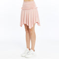 Lace Asymmetrical with Jagged Edge  Stone Washed  Skirt