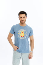 Stone Washed Effect I CHOOSE VIOLENCE FUNNY CHICK   Printed Cotton  T-shirt