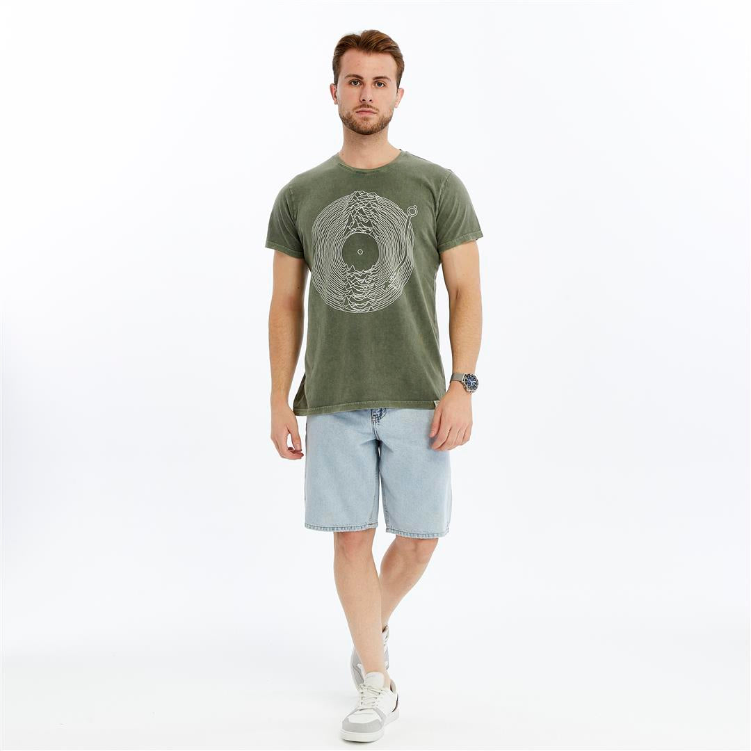 Acid Washed Effect Joy Dvsn Record Vinyl  Cotton Men's T-Shirt