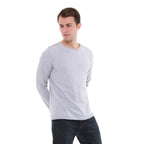 Stone Washed Cotton Men Long Sleeve Top