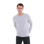 Stone Washed Cotton Men Long Sleeve Top