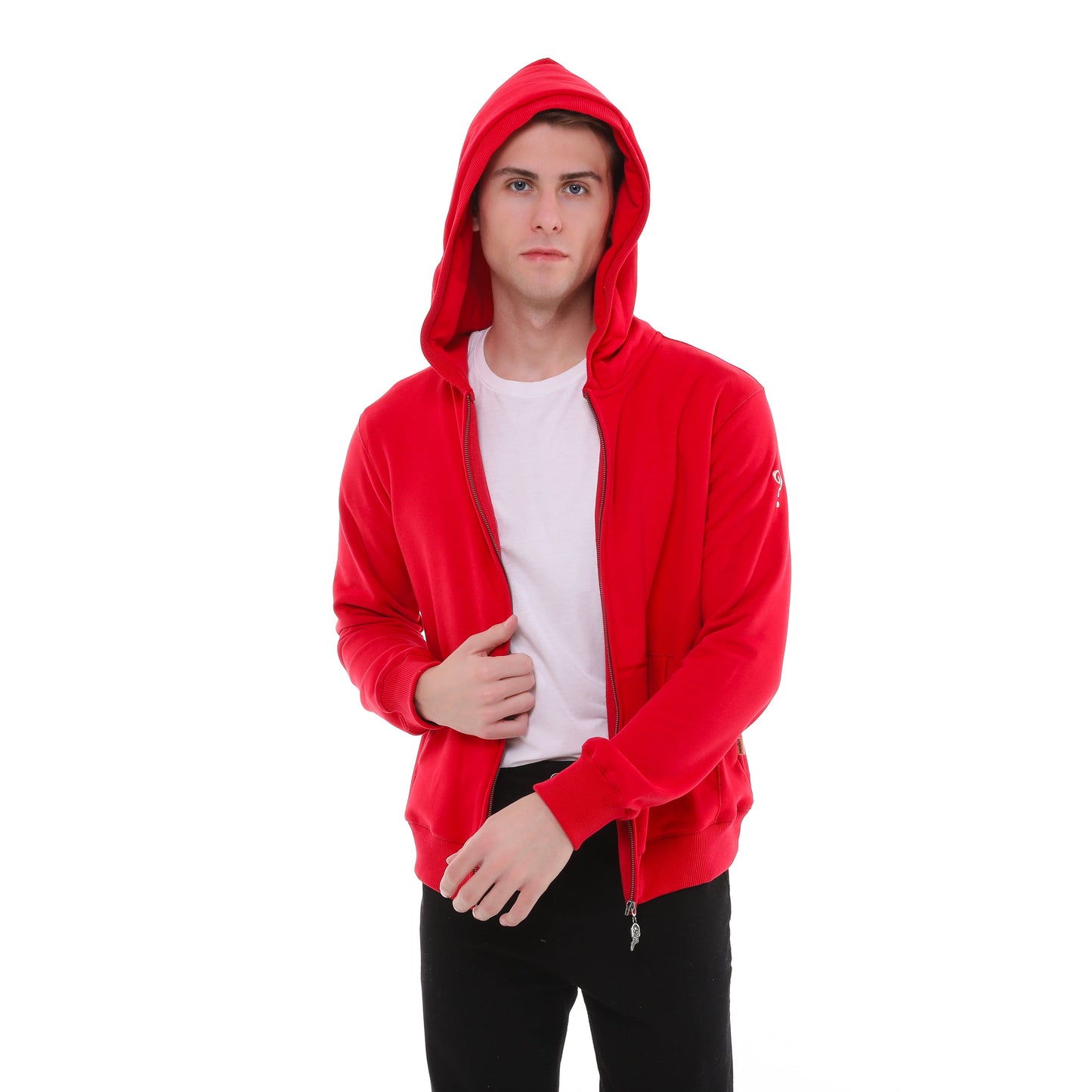 Plain  Cotton   Men's Hooded Hoodie Jacket