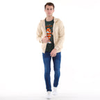 Plain  Cotton   Men's Hooded Hoodie Jacket
