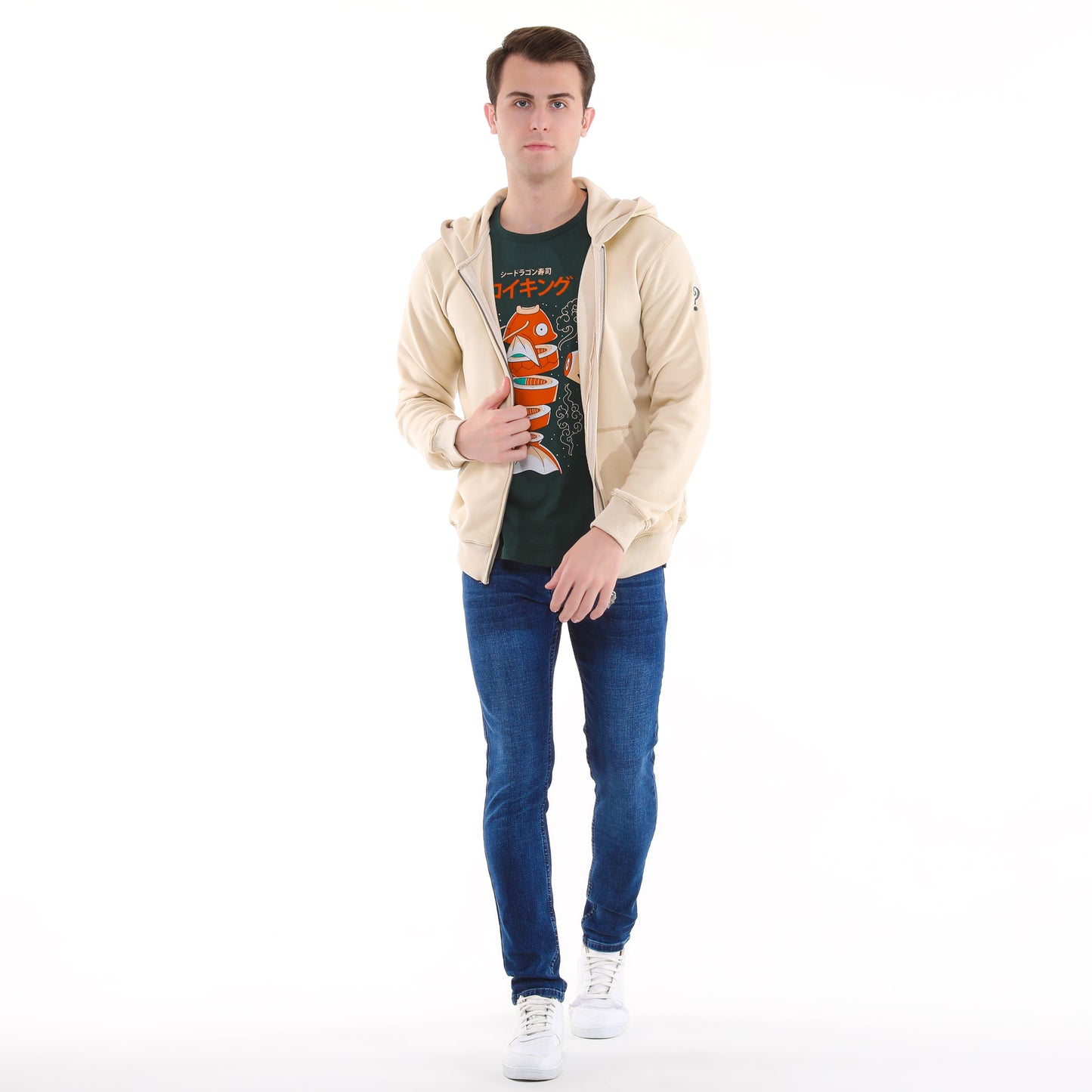 Plain  Cotton   Men's Hooded Hoodie Jacket