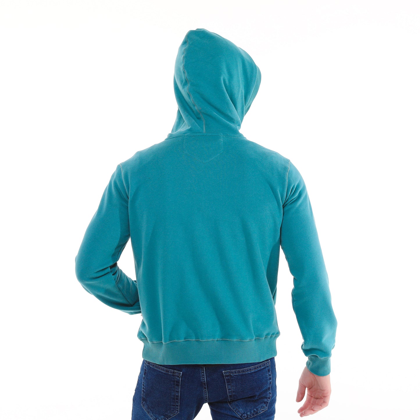 Plain  Cotton   Men's Hooded Hoodie Jacket