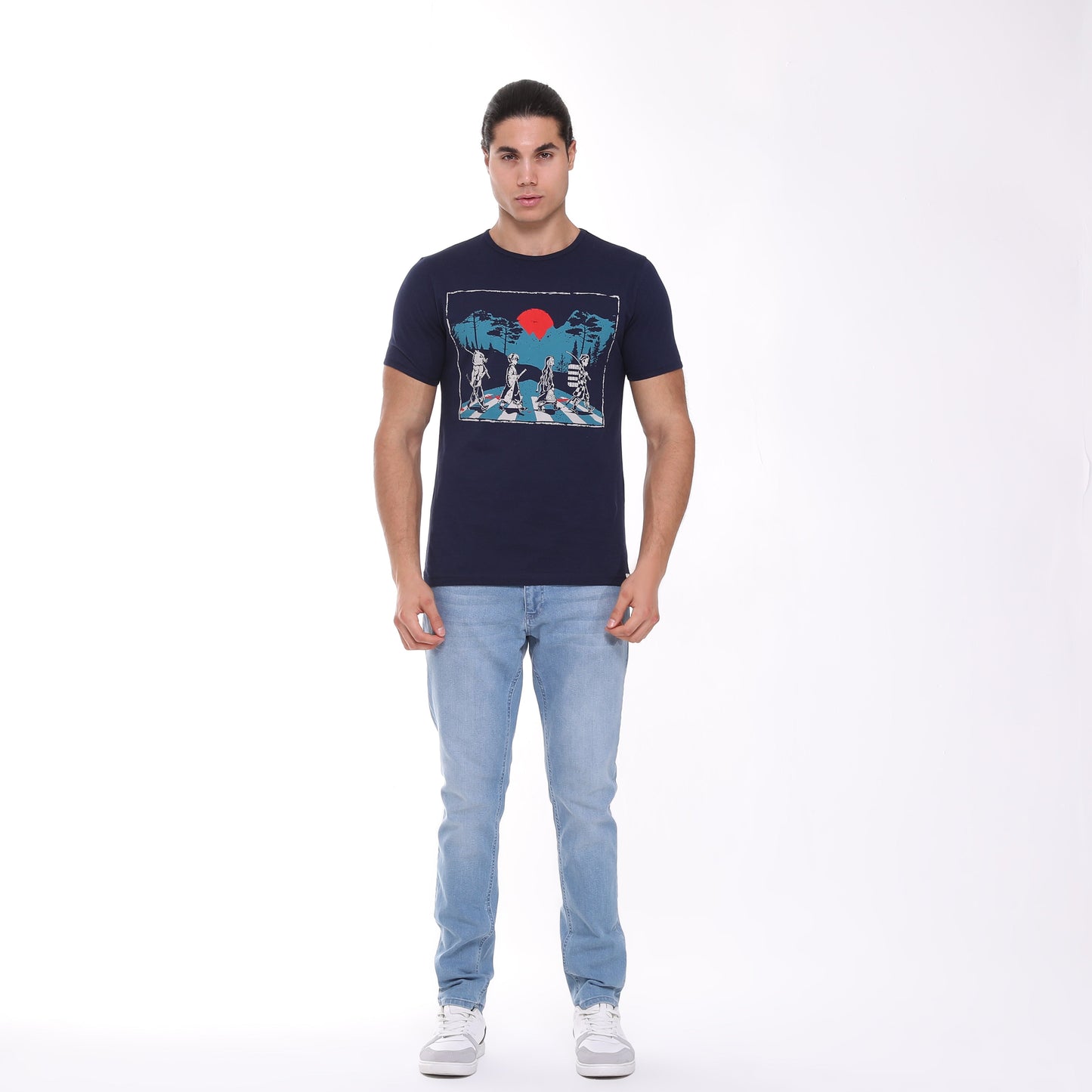 Demon Slayer Abbey  Road Fan Anime Art Graphic T-Shirt