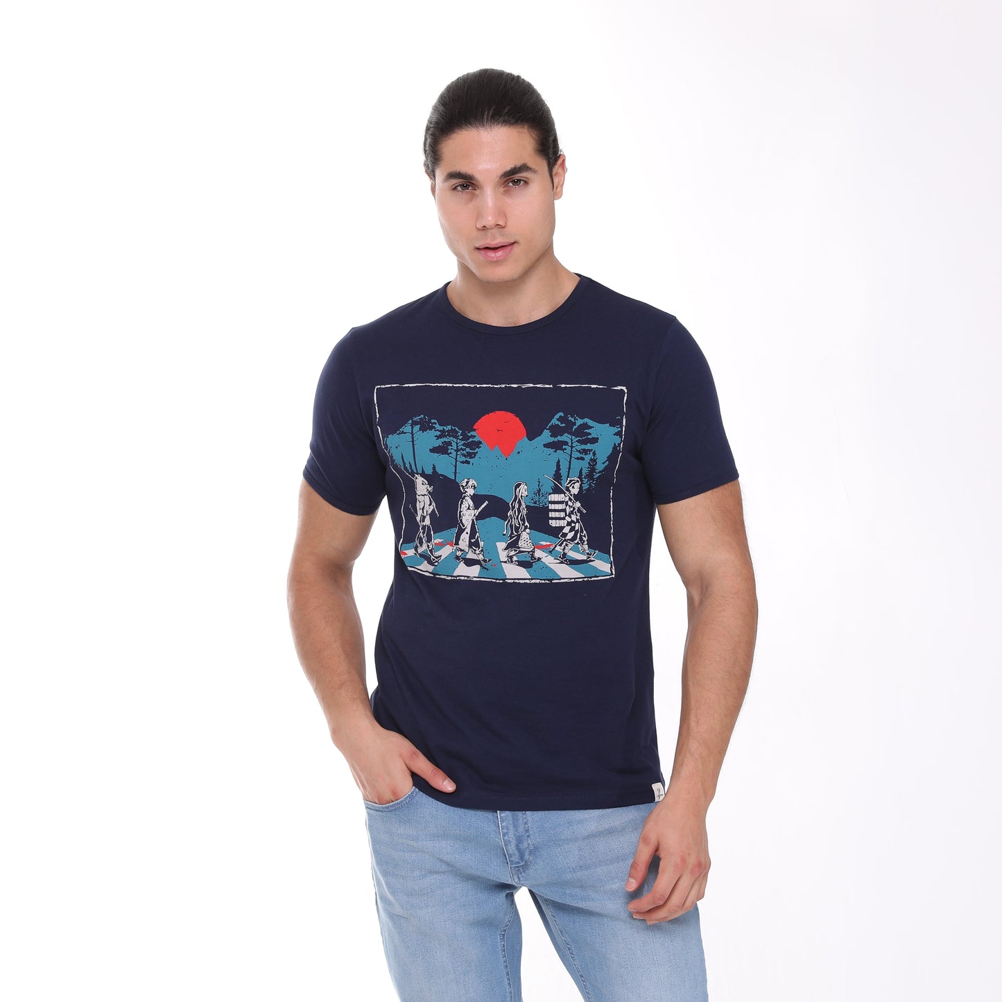 Demon Slayer Abbey  Road Fan Anime Art Graphic T-Shirt