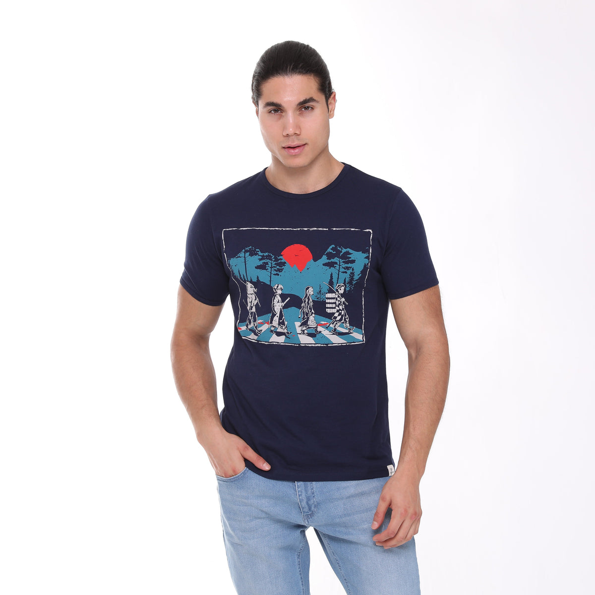 Demon Slayer Abbey  Road Fan Anime Art Graphic T-Shirt