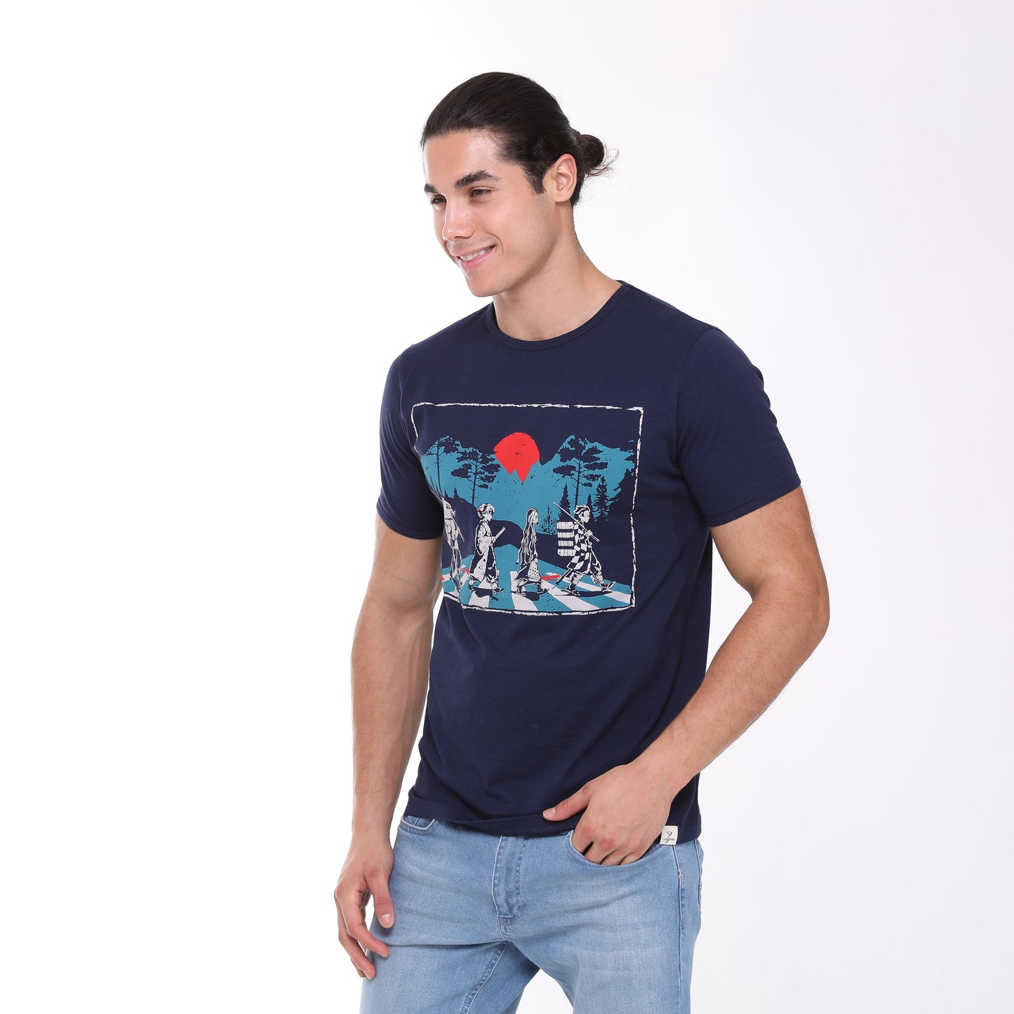 Demon Slayer Abbey  Road Fan Anime Art Graphic T-Shirt