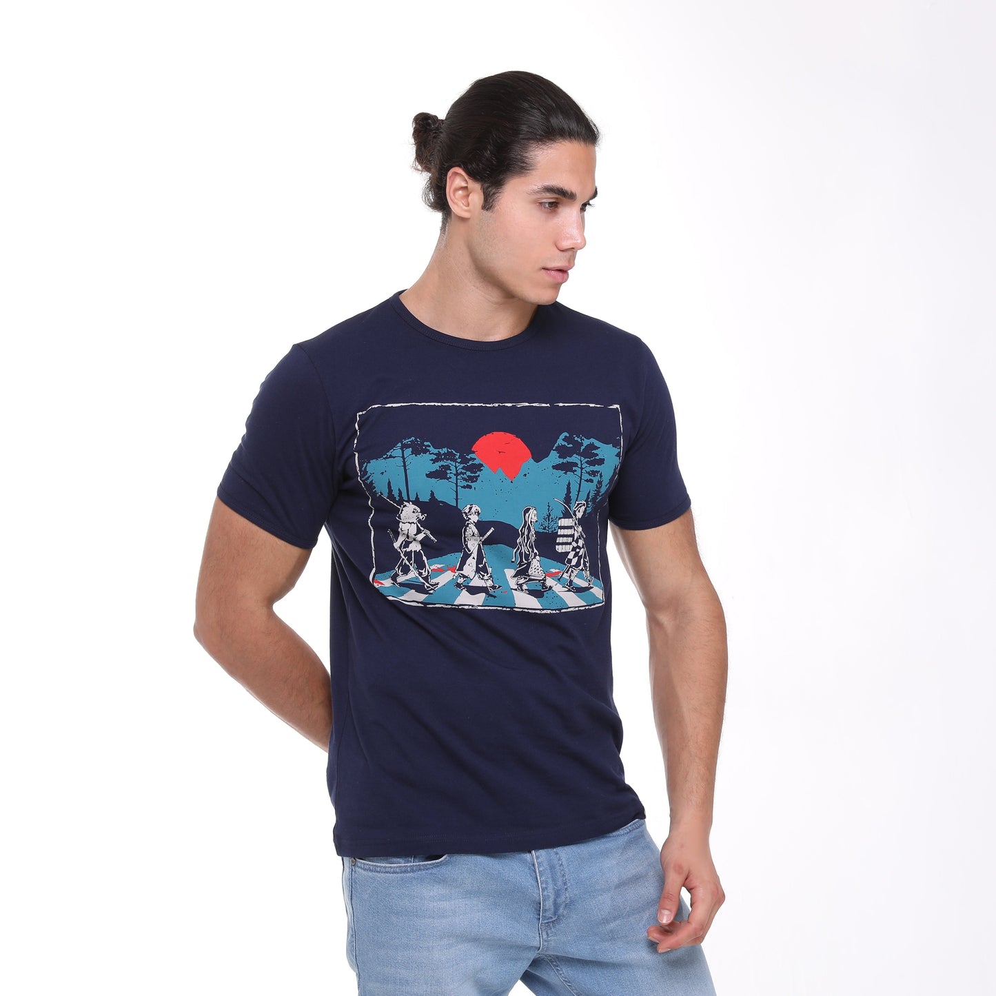 Demon Slayer Abbey  Road Fan Anime Art Graphic T-Shirt