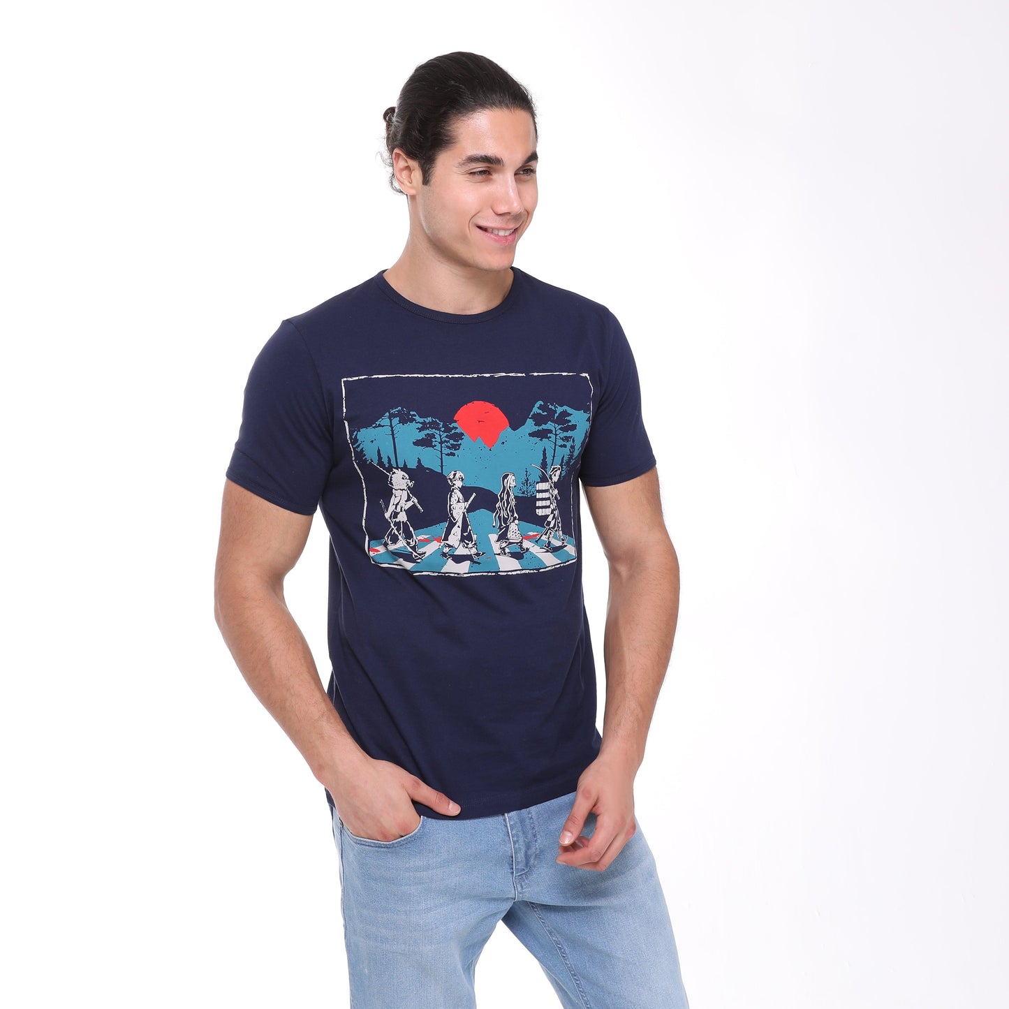 Demon Slayer Abbey  Road Fan Anime Art Graphic T-Shirt