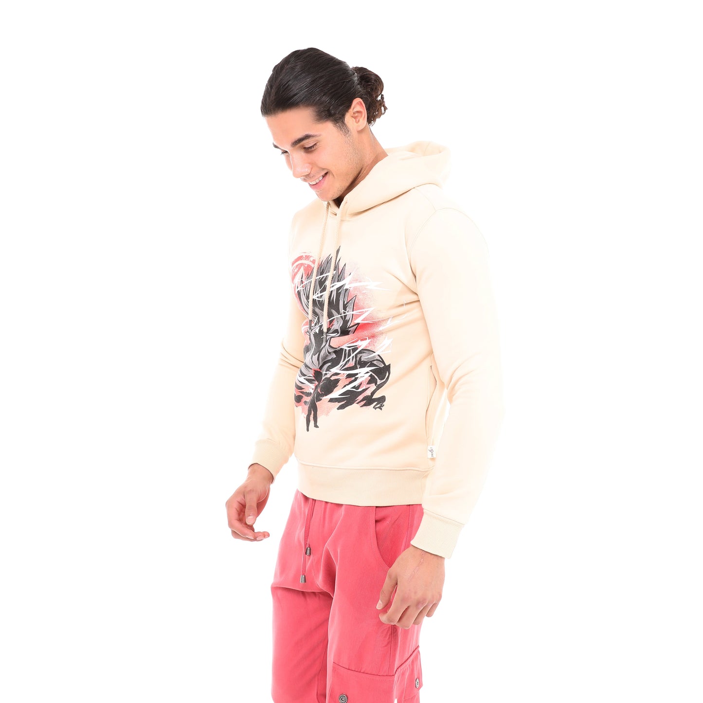 MAJIN VEGETA Printed Cotton Hoodie