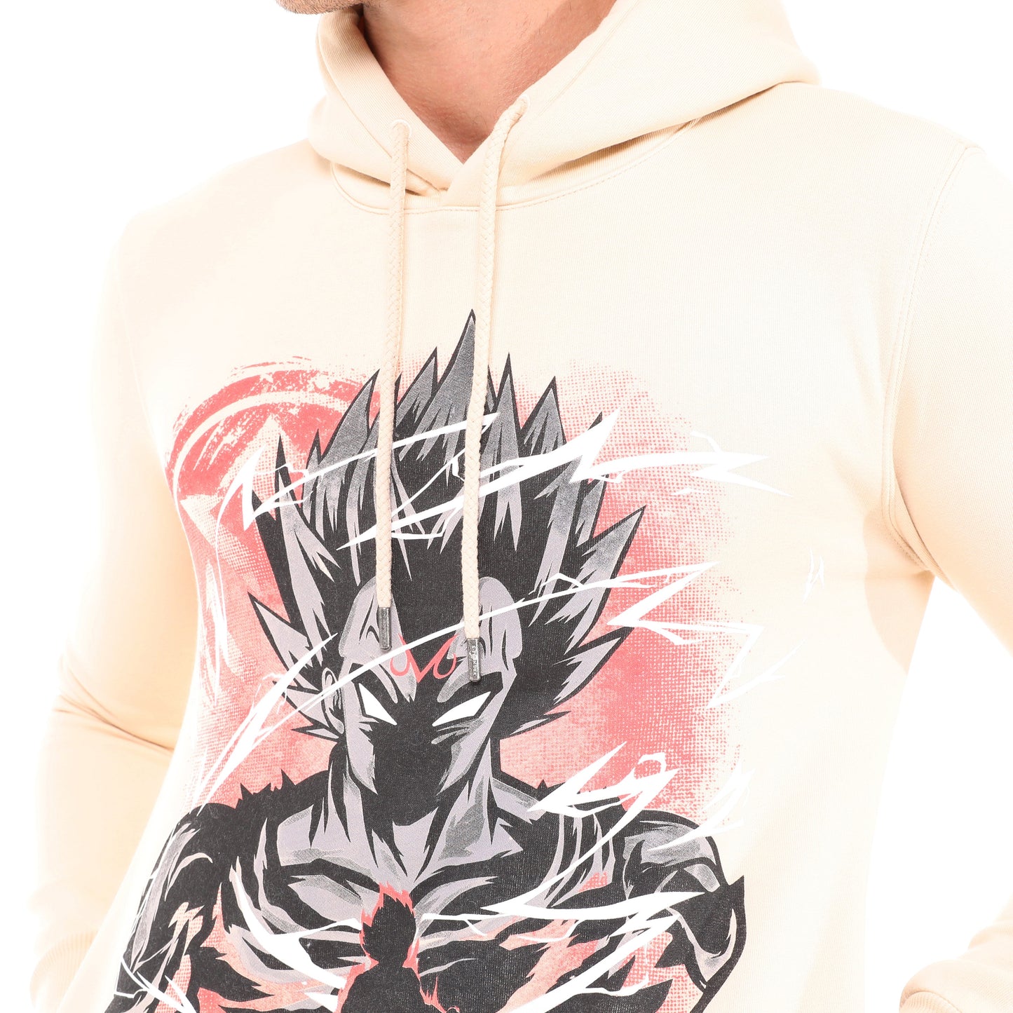 MAJIN VEGETA Printed Cotton Hoodie