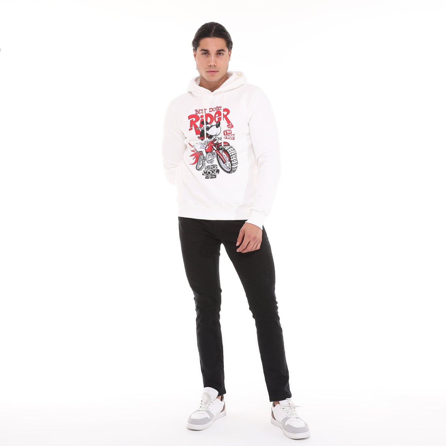 BEST DOGGY Printed Cotton Hoodie
