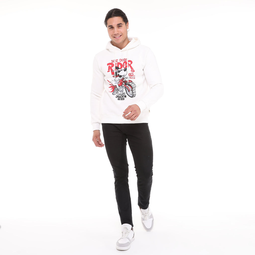 BEST DOGGY Printed Cotton Hoodie