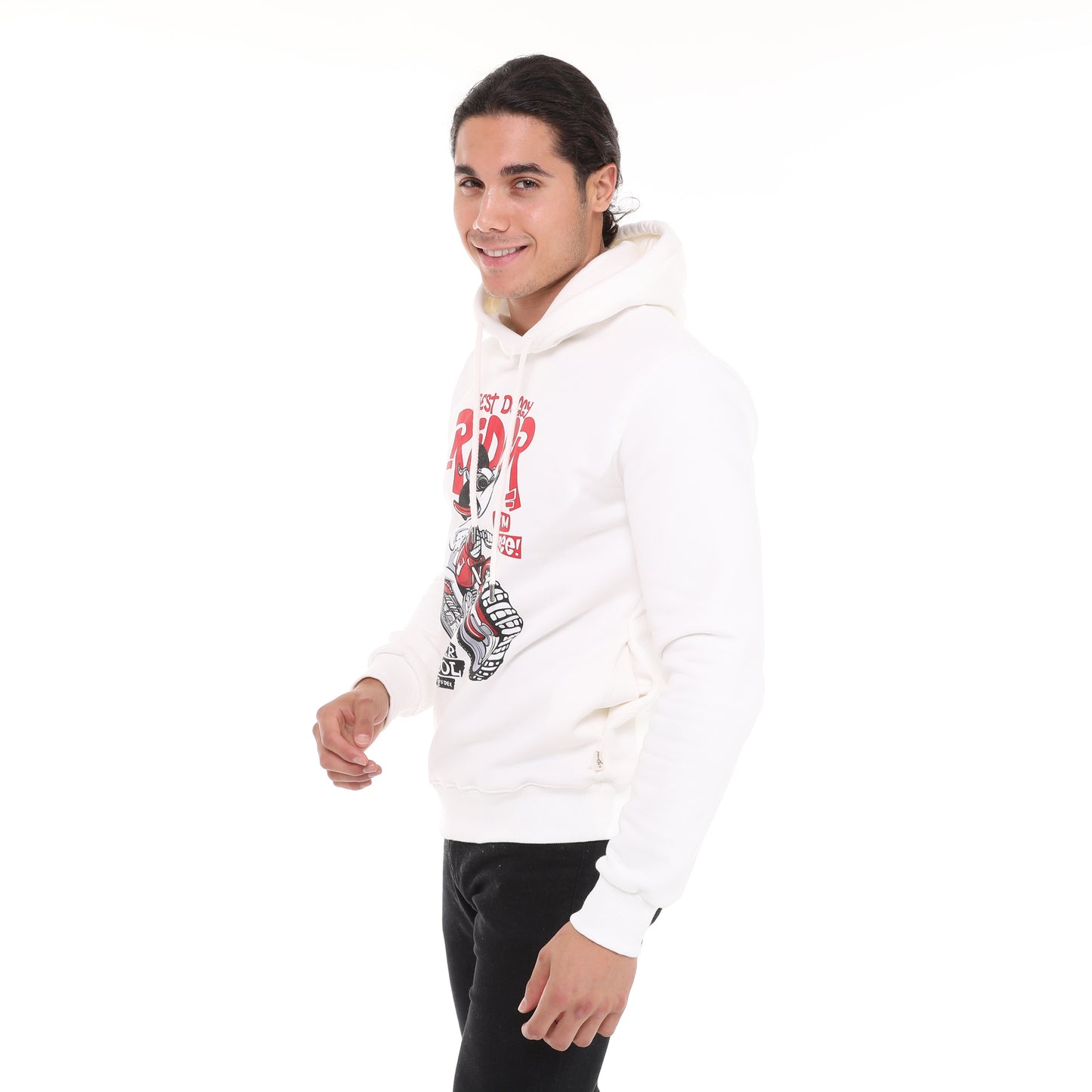 BEST DOGGY Printed Cotton Hoodie