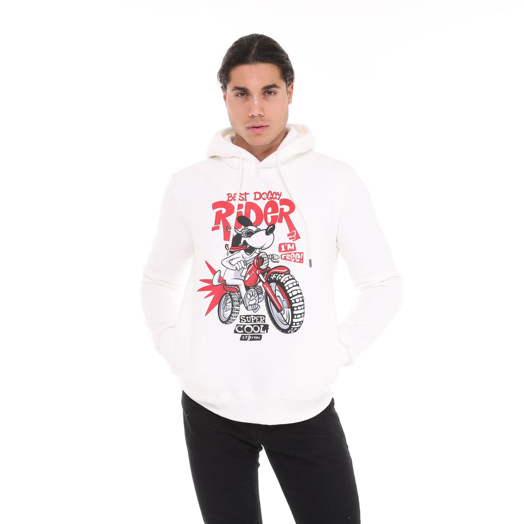 BEST DOGGY Printed Cotton Hoodie