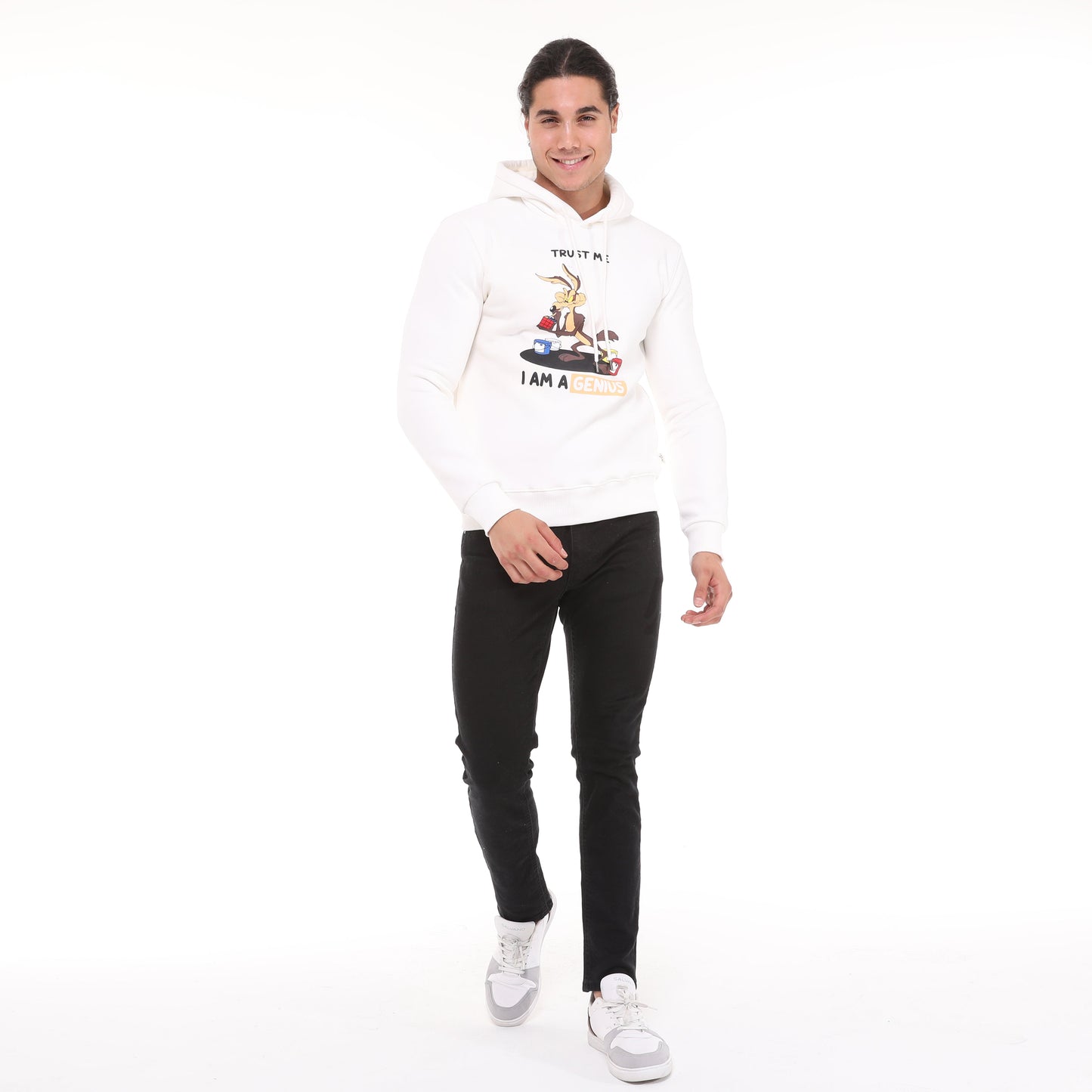 TRUST ME Printed Cotton Hoodie