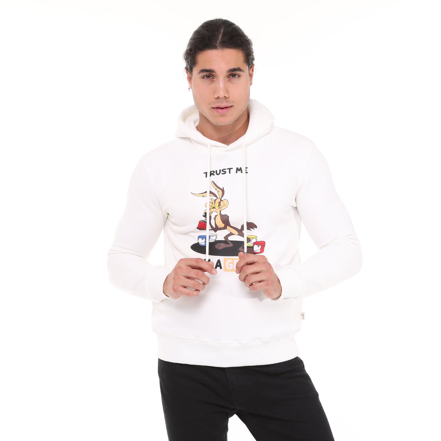 TRUST ME Printed Cotton Hoodie