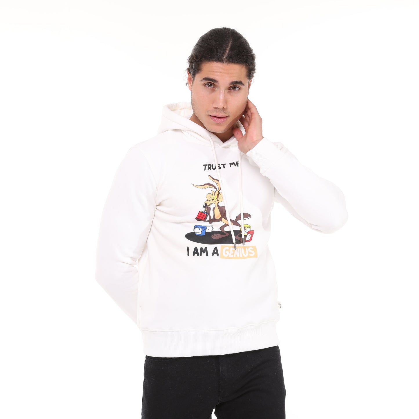 TRUST ME Printed Cotton Hoodie