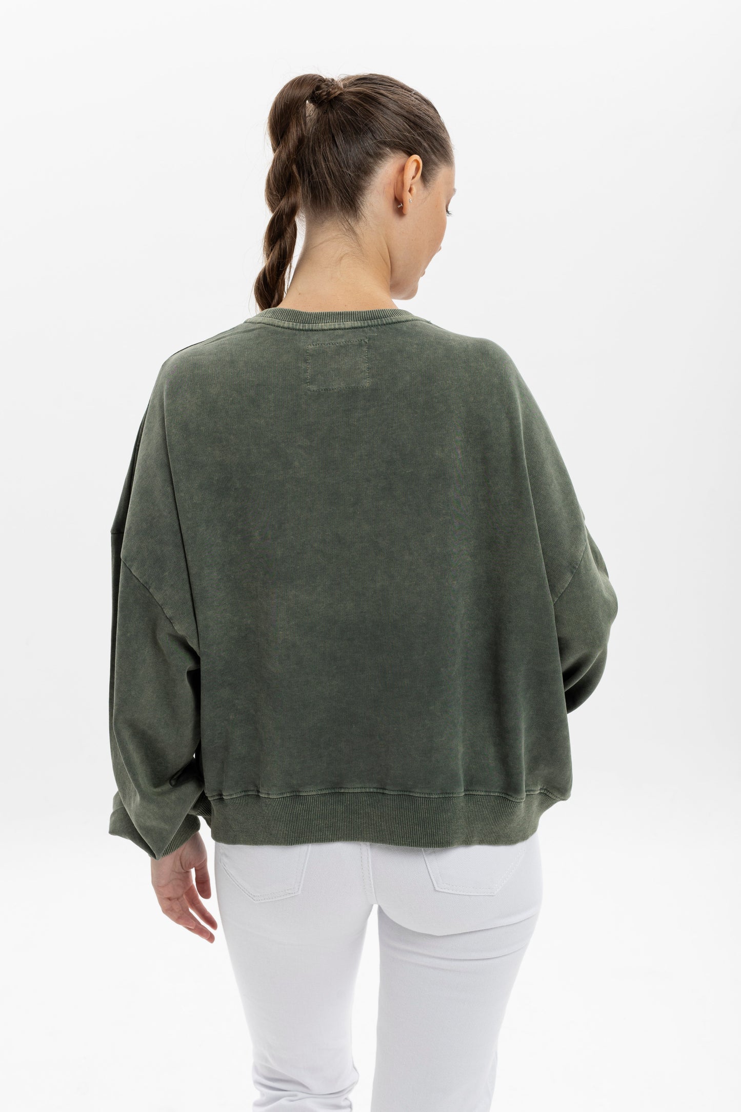 Ballon Cut Zip Front SKULL STONE  Print Women Sweatshirt