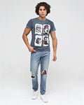 Four Masters Characters  Printed Acid Washed Cotton   T-shirt