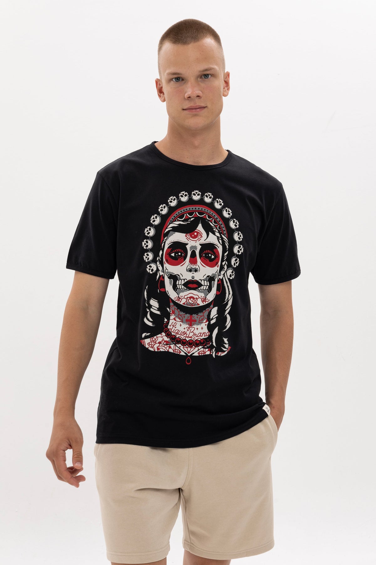 Skull Queen Printed Cotton T-shirt