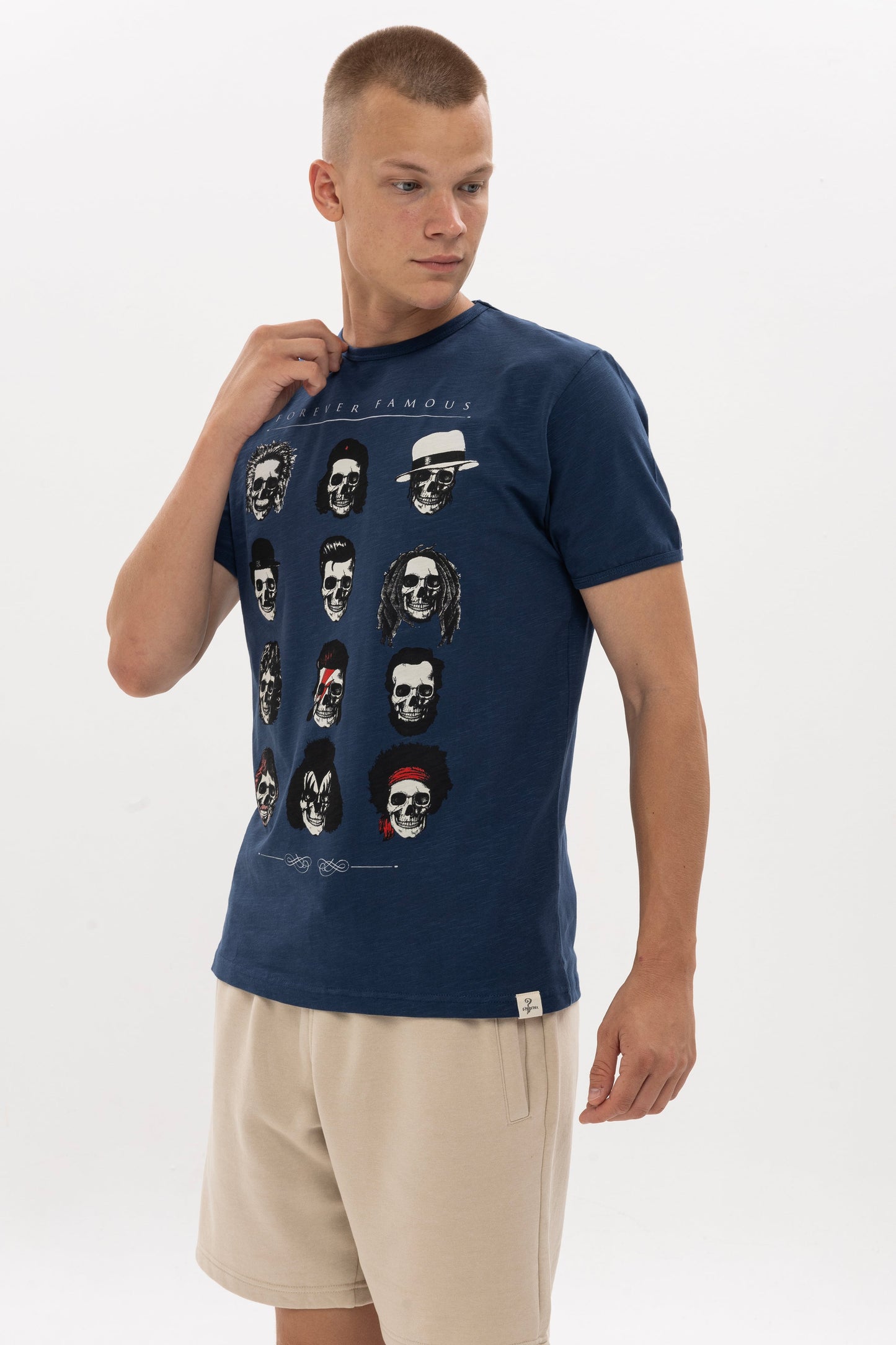 Forever Famous Icons Printed Cotton Men's  T-Shirt