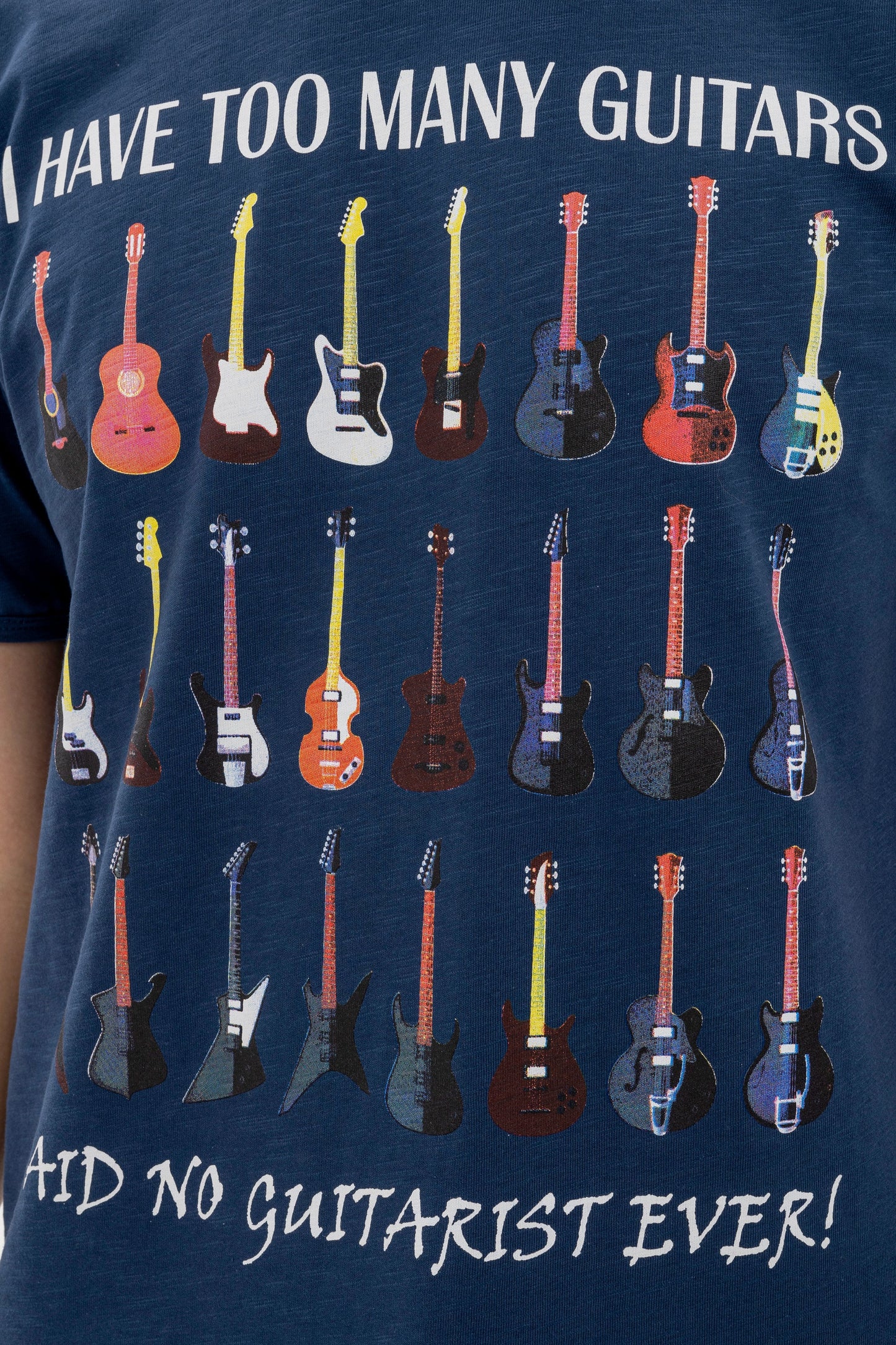 Music Insipired GUITAR HOUSE Printed Cotton T-Shirt