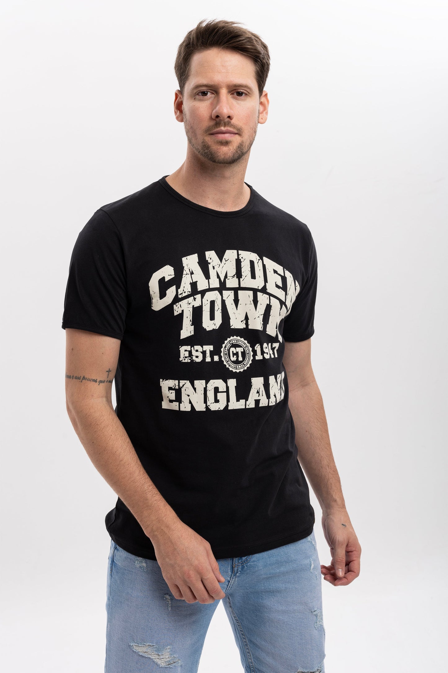 Camden Town England Typogrpahic  Printed Cotton  T-Shirt