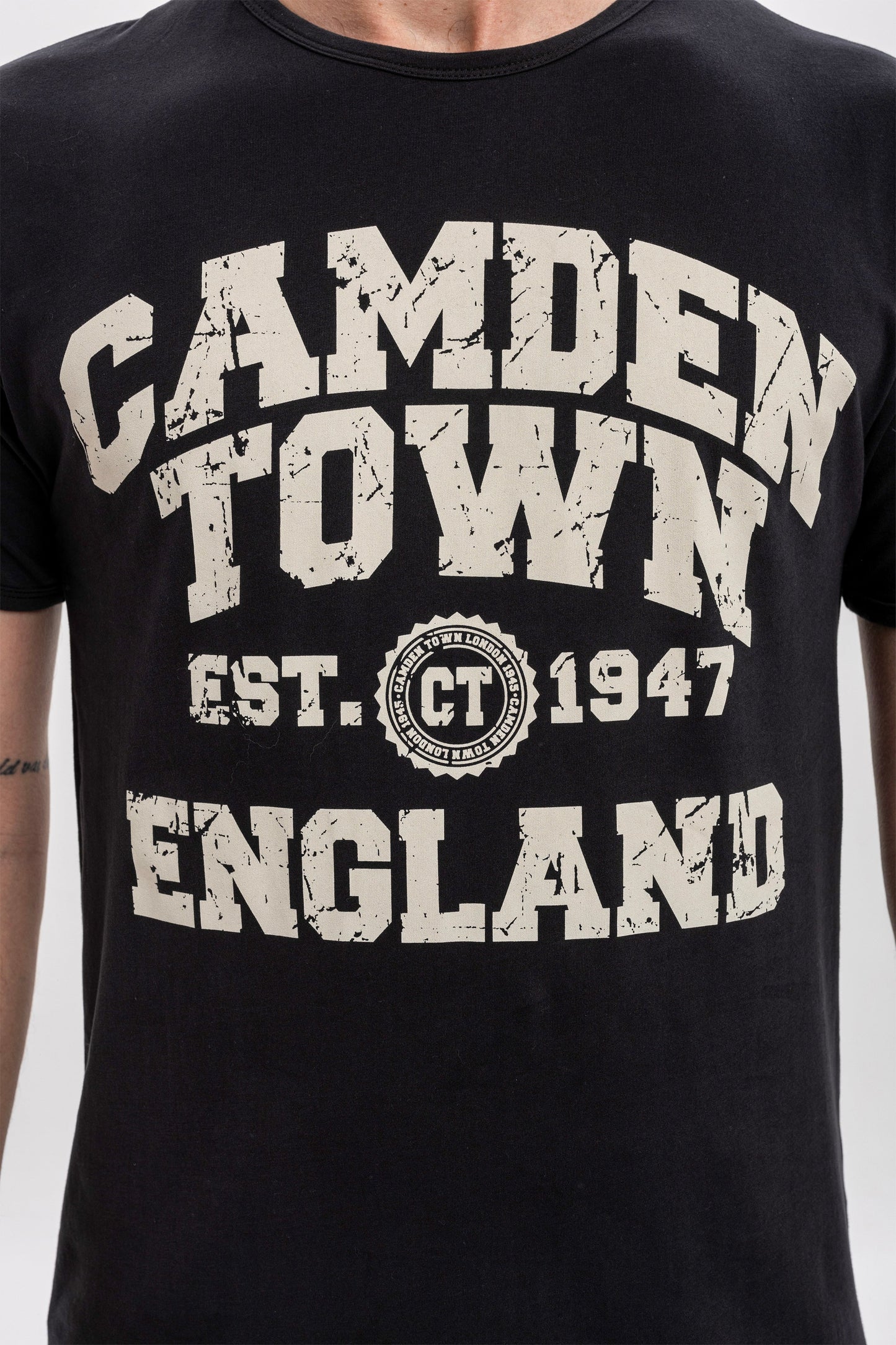 Camden Town England Typogrpahic  Printed Cotton  T-Shirt