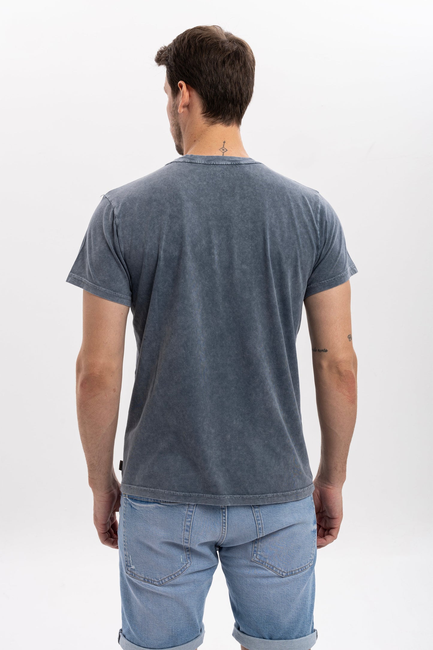 Stone Washed  Guitar Mc 1995 Patent Printed Cotton T-Shirt