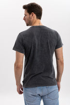 Acid Washed  Underground Sound Printed  Cotton   T-Shirt