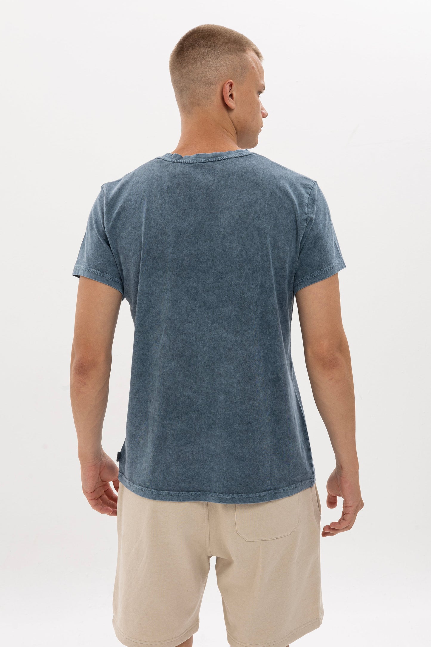 Stone Washed Effect   PI OF  INTERESTING NUMBER  Printed Cotton  T-shirt
