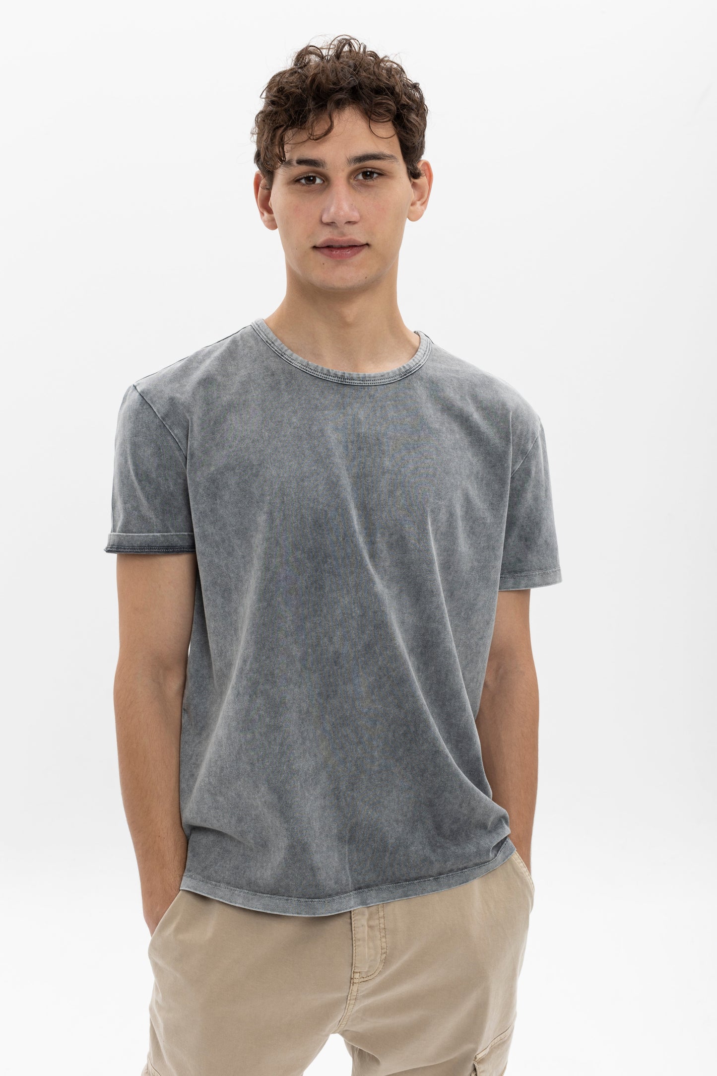 Heavy Jeans style  Stone Washed Plain Men's T-shirts