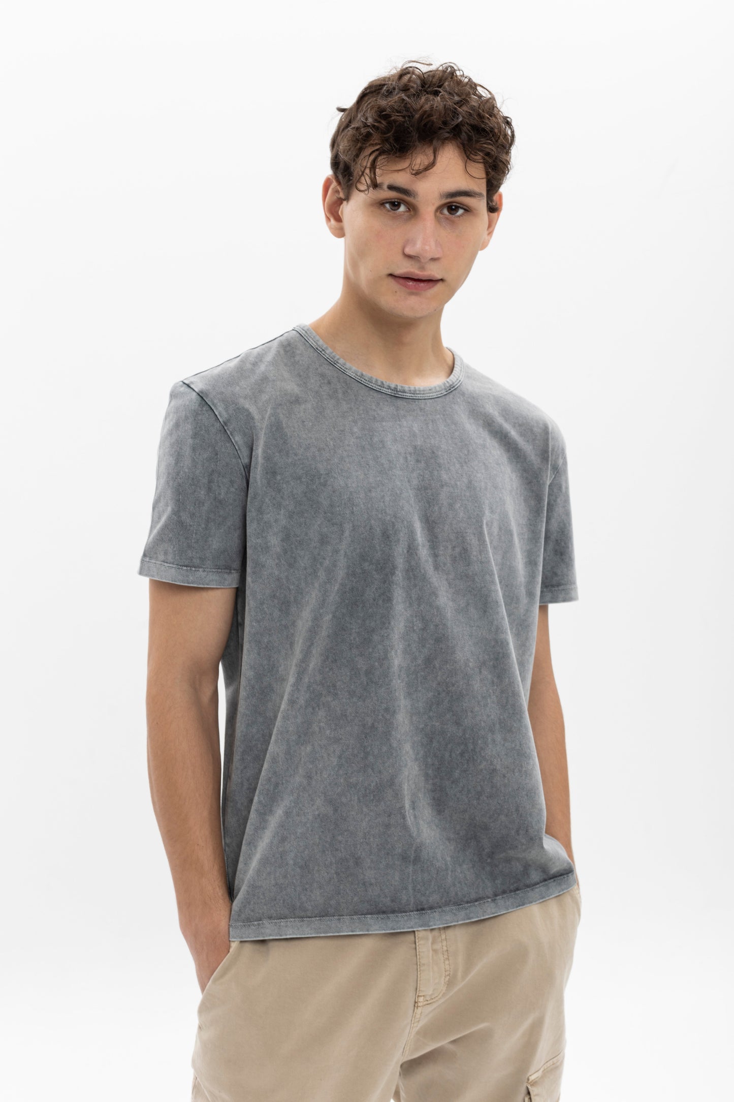 Heavy Jeans style  Stone Washed Plain Men's T-shirts