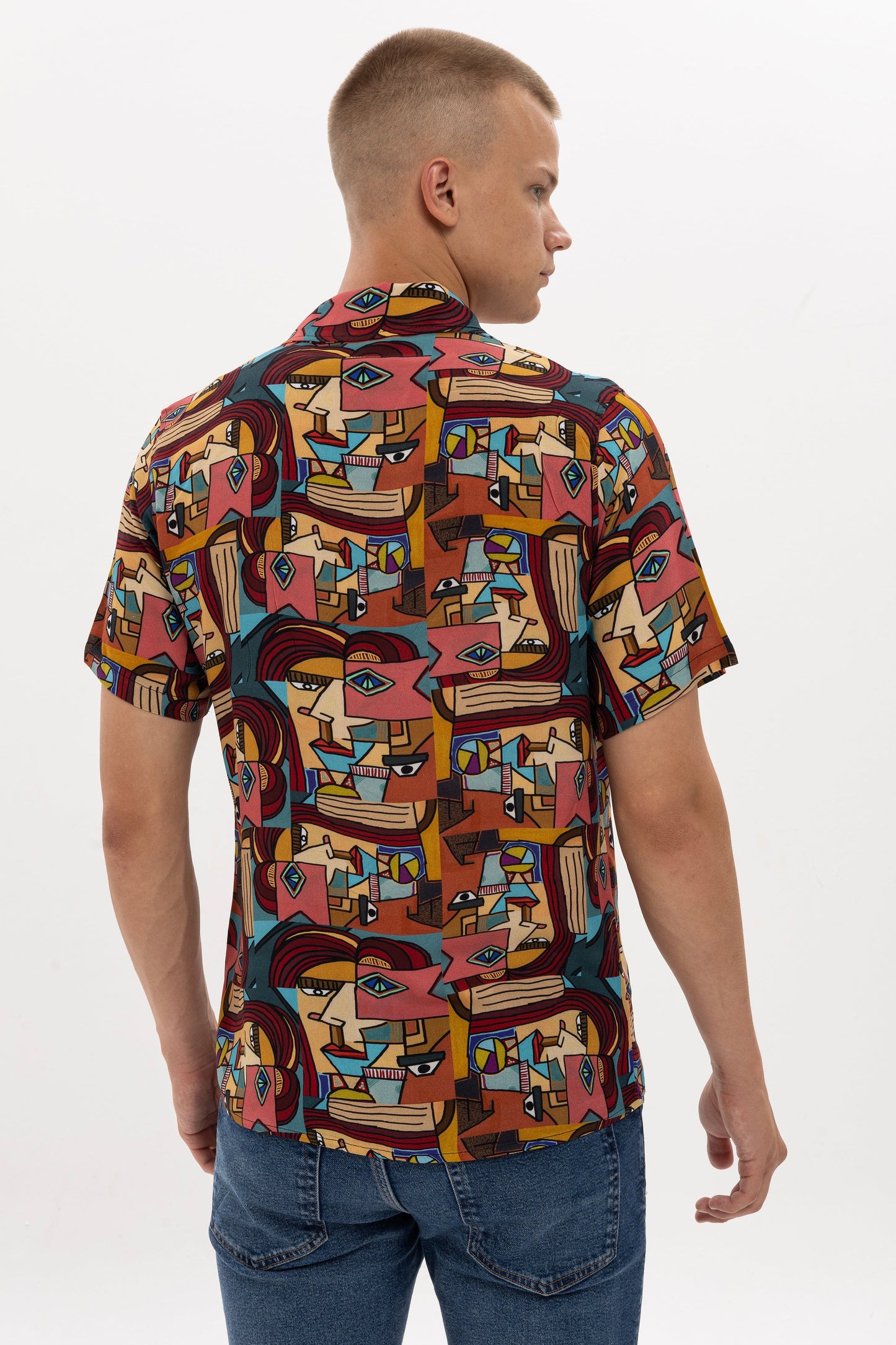 FACE PICASSO MEN'S SHORT SLEEVE SHIRT