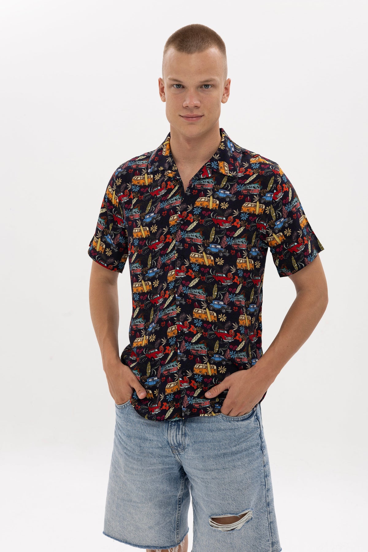 Retro T5 VW Men's Short Sleeve Regular Shirt