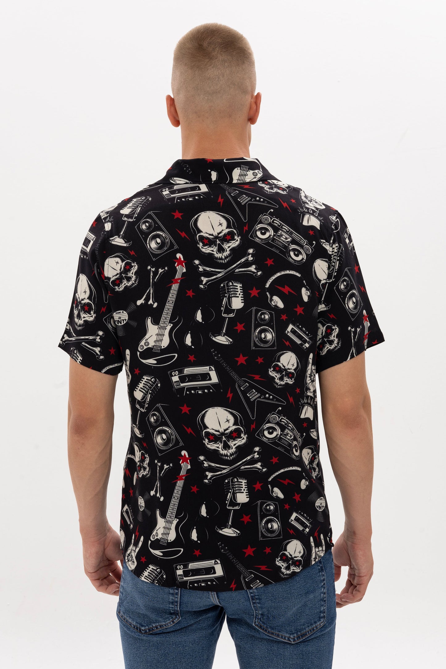 Rock & Roll Skull Men's Regular Shirt