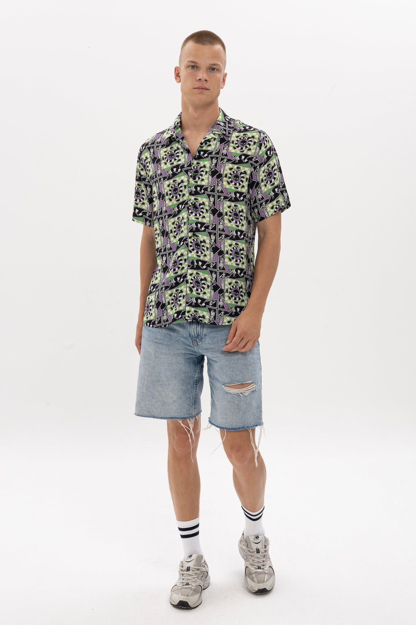 Beetlejuice  Patterned Print Men's Regular  Shirt