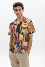 All GuitarFull  Print Patterned Men's Regular  Shirt