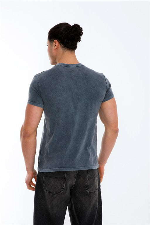 BONSAI TREE Printed Acid Washed  Cotton  T-shirt