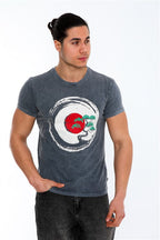 BONSAI TREE Printed Acid Washed  Cotton  T-shirt