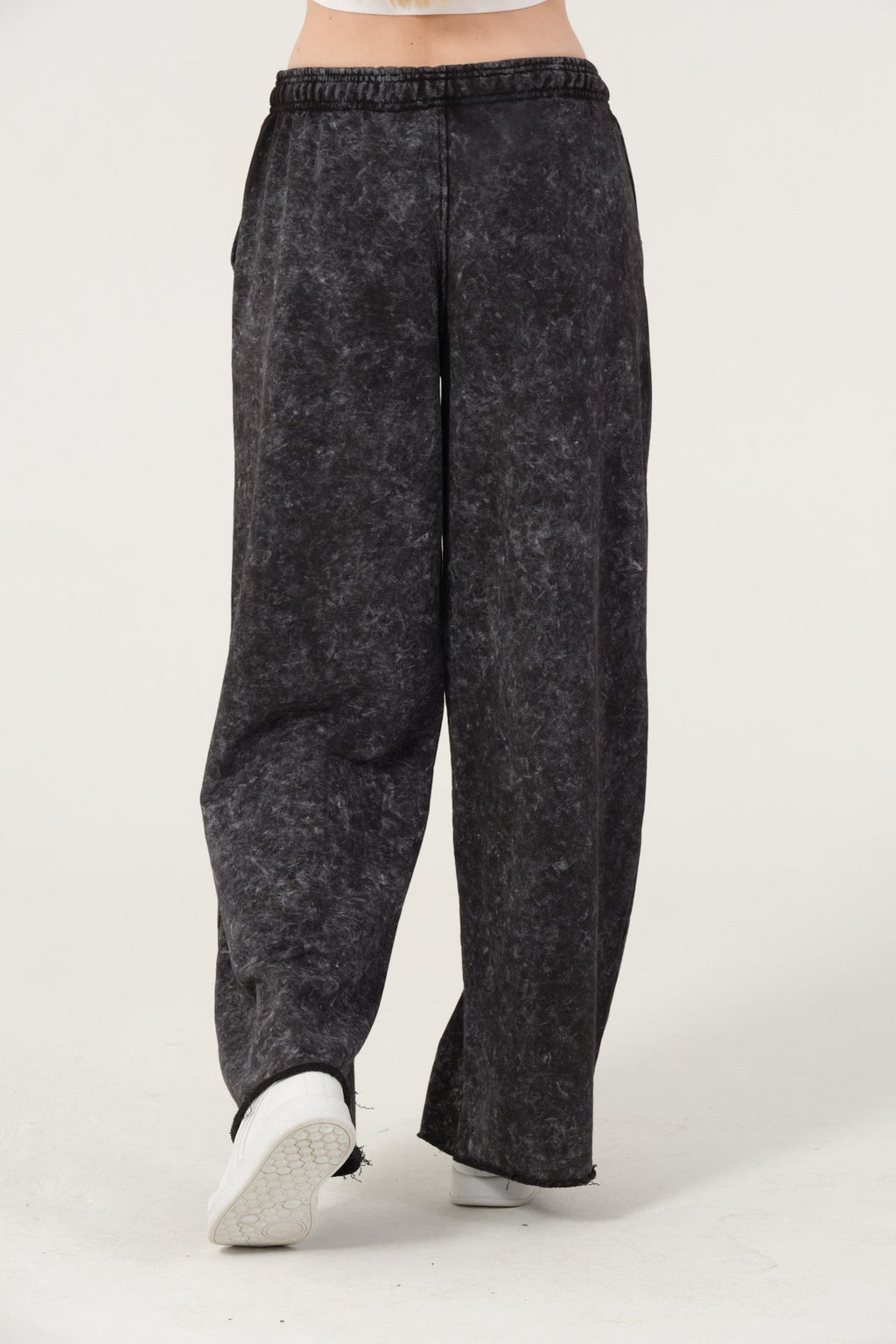 Straight Flare Leg  Women Stone Washed Cotton Trouser